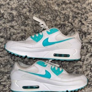 White and Blue Nike Air Max’s